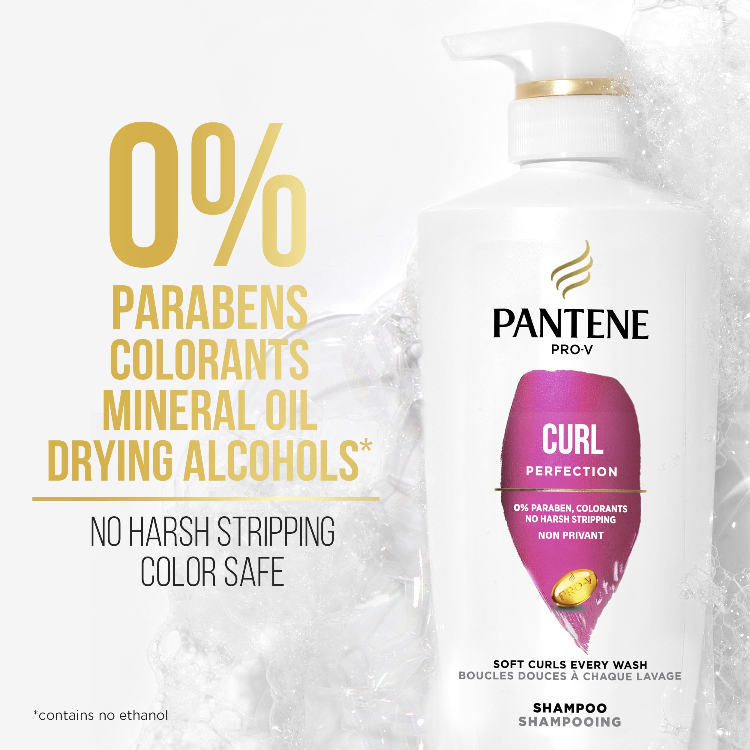Pantene PRO-V Curl Perfection ingredients blend highlighting nutrient-rich formula for hydration