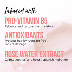 Pantene Pro-V nutrients B5 bottle close-up highlights strengthened roots and reduced breakage.