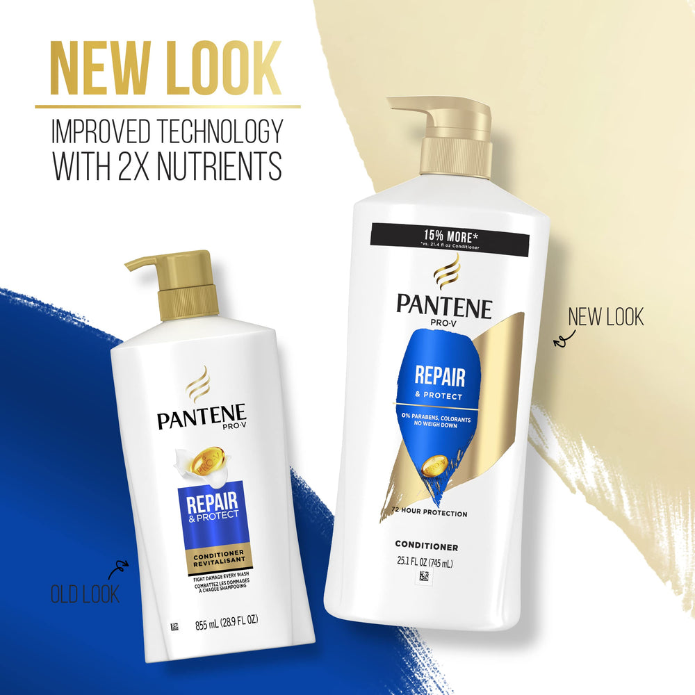 Pantene Pro-V Repair & Protect conditioner color-safe formula on hair