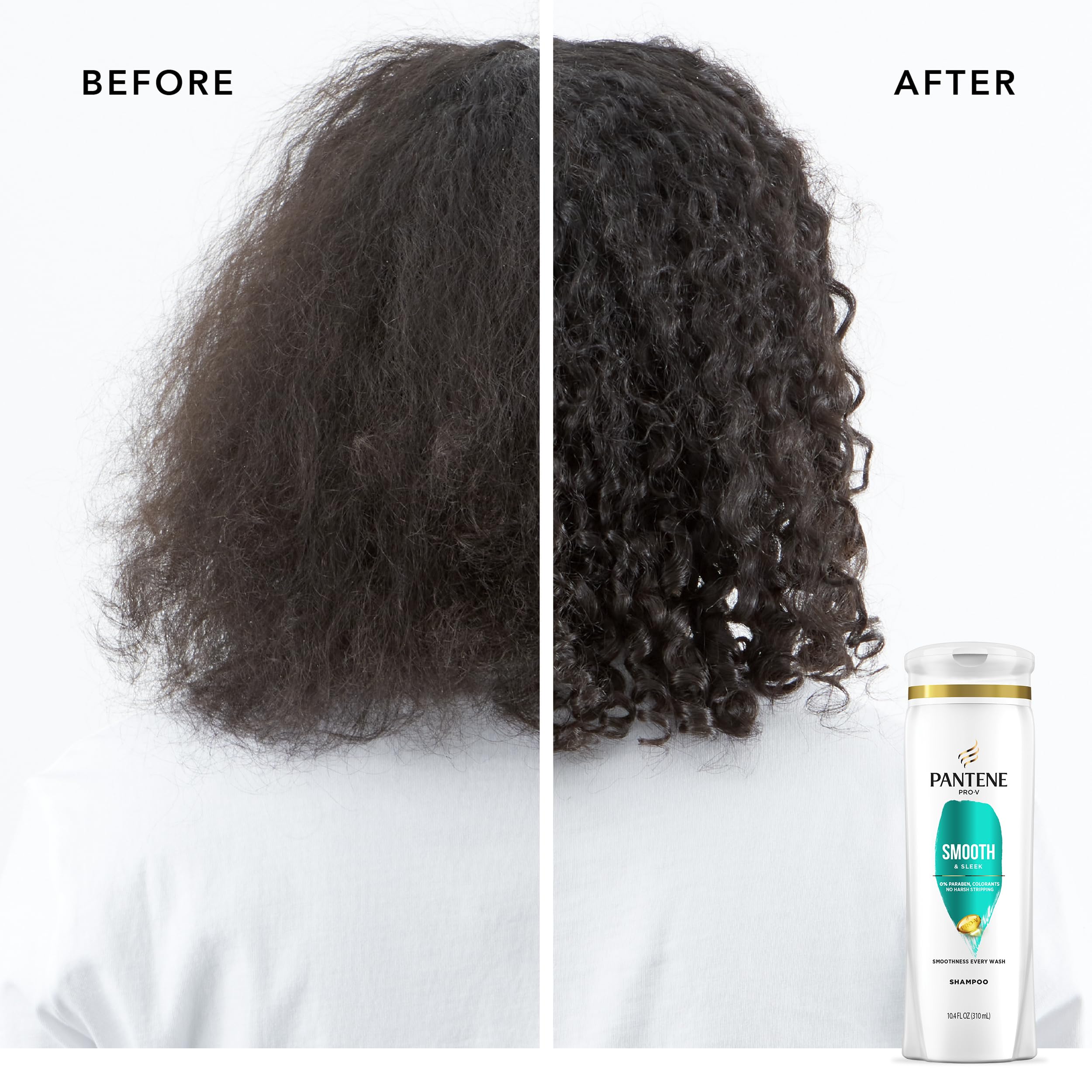 Pantene Pro-V Smooth frizz control closeup for a smoother look