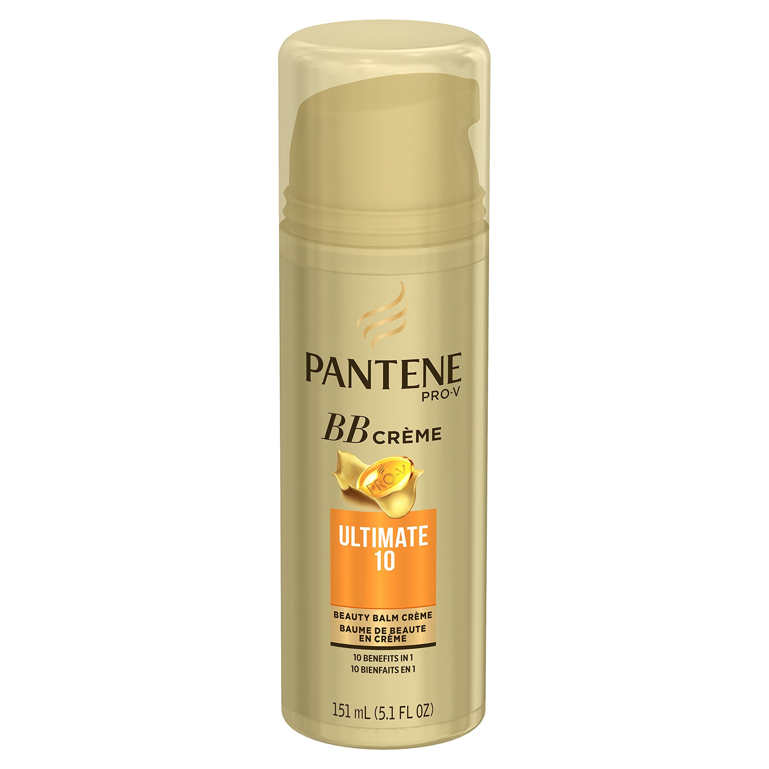 Pantene Pro-V Ultimate 10-in-1 Beauty Balm shine shot reflects glossy, detangled results