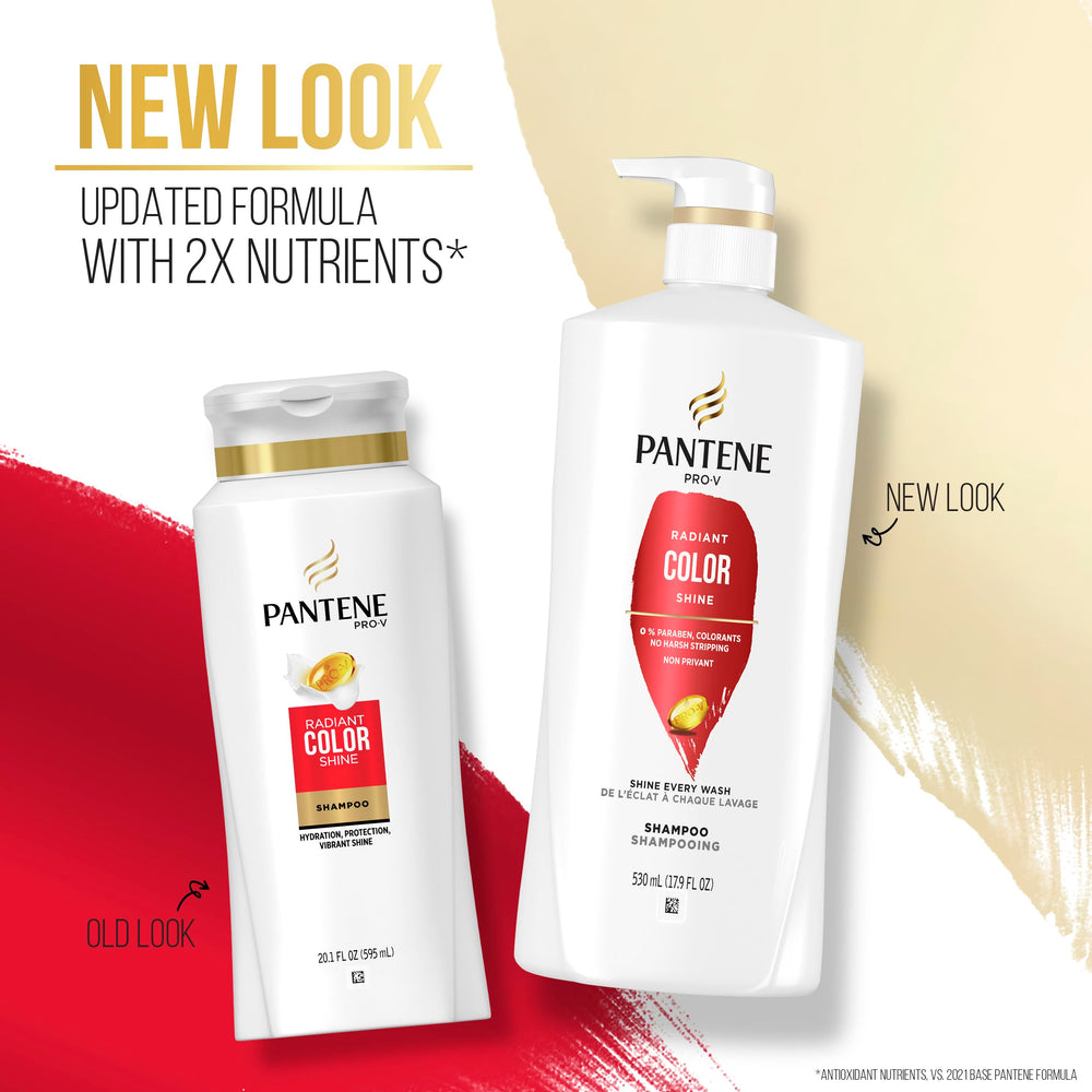 Pantene Radiant Color Shine foamy lather demonstrates gentle cleansing.