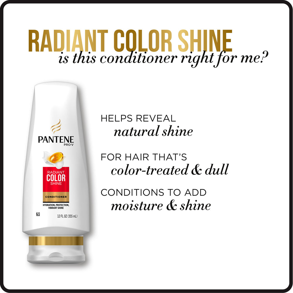 Pantene Radiant Color Shine packaging variation demonstrates versatile display options on shelves.