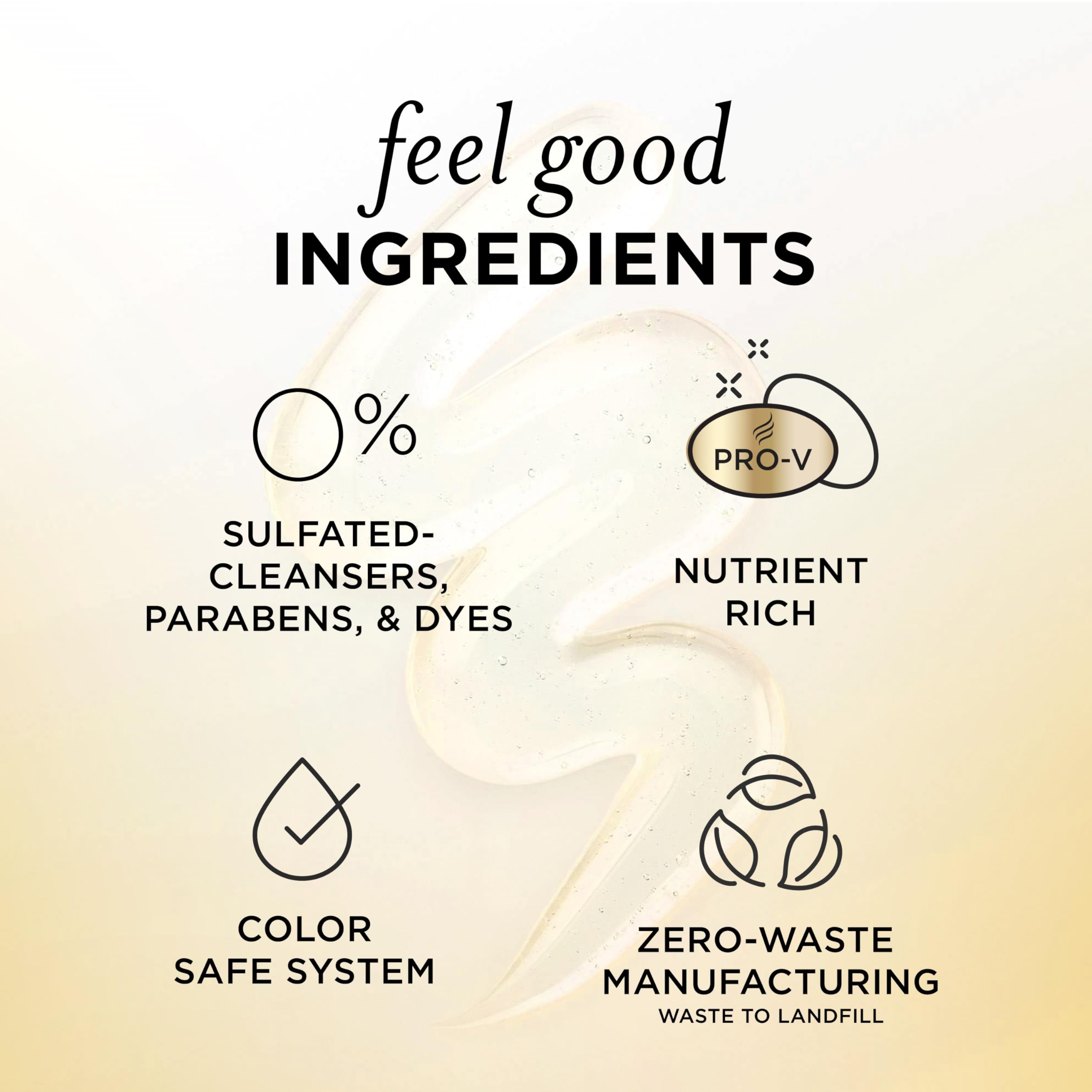 Pantene rice-water ingredients close-up reveals nourishing amino acids.