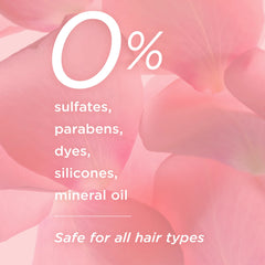 Pantene rose water shampoo foam close-up evokes relaxing scent and refreshed cleanse.