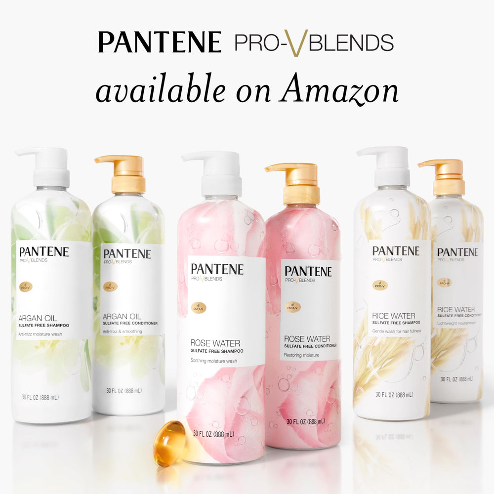 Pantene shampoo application shot shows easy scalp massage.