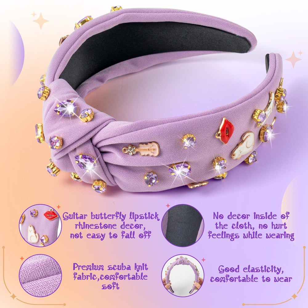 PANTIDE headband closeup rhinestones highlights crystal sparkle for party glam.