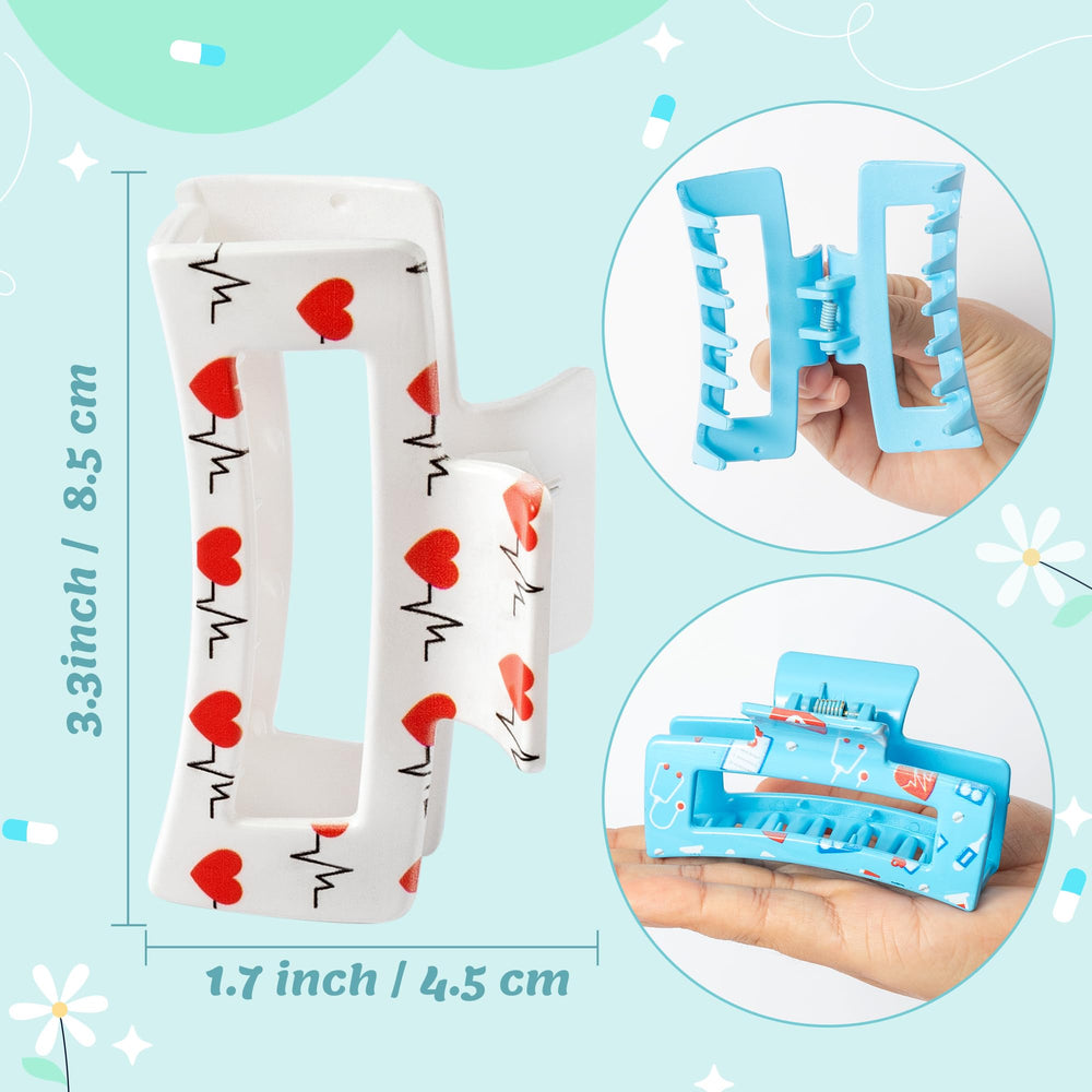 Pantide heart-pattern nurse clip adds cute flair for scrubs and study