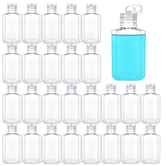 Botellas Panxxsen de 60 ml con tapa abatible transparente, ideales para viaje.