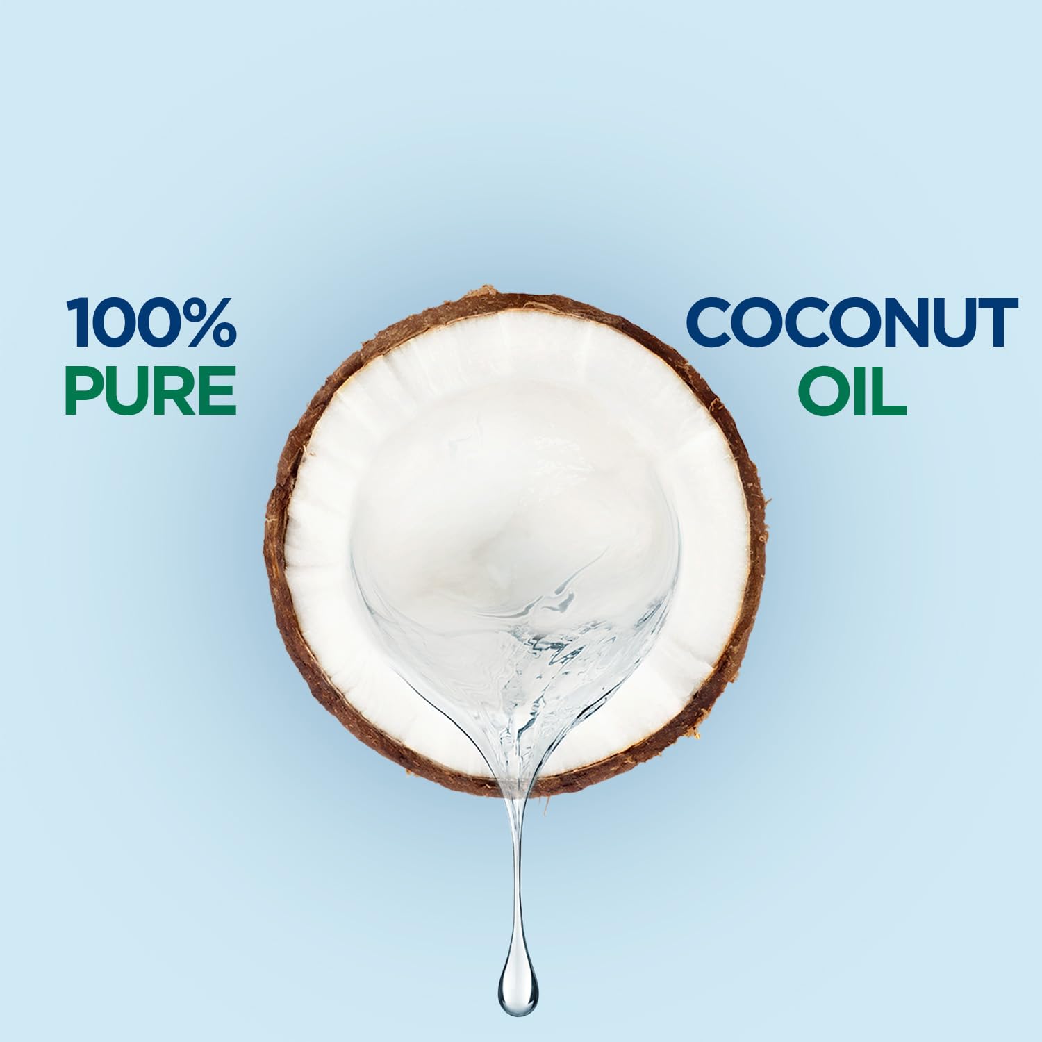Parachute coconut oil from fresh coconuts highlights natural quality.