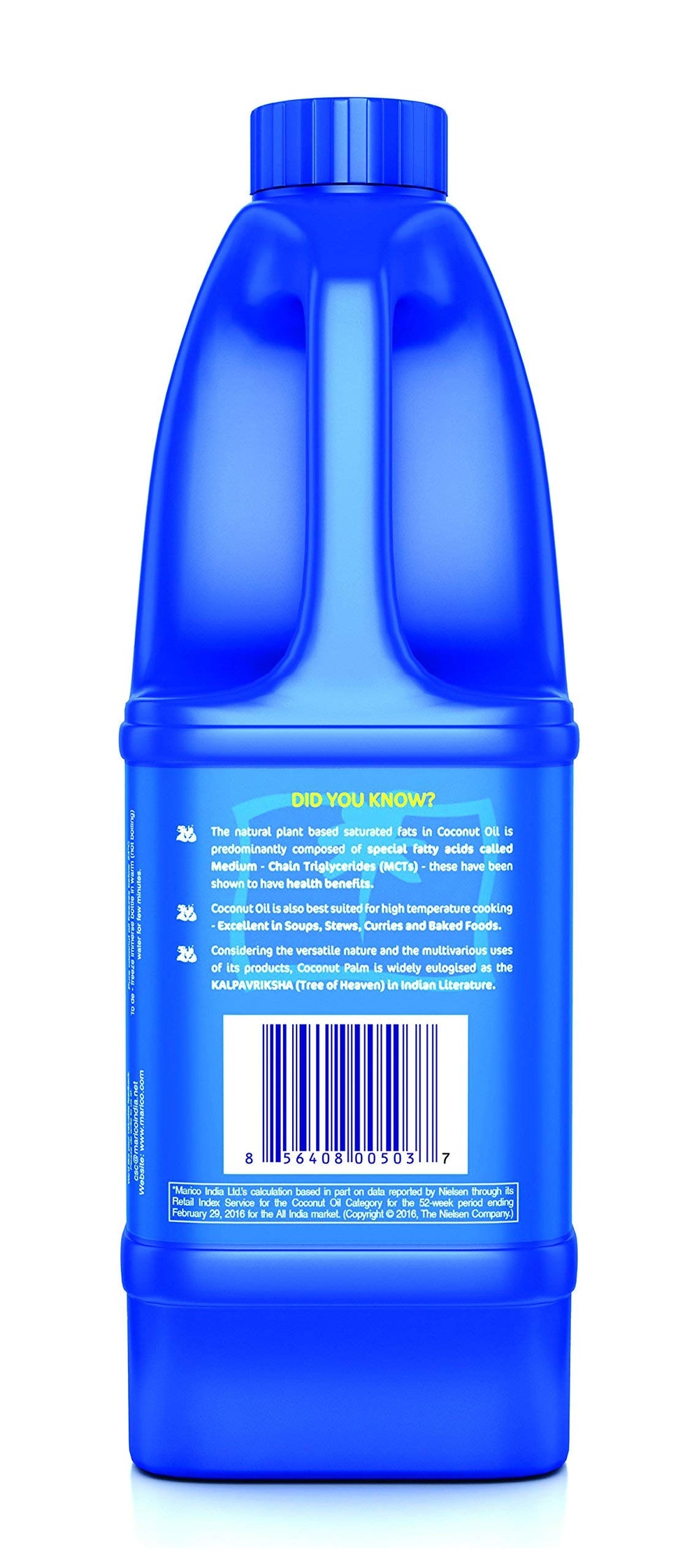Parachute coconut oil shelf life 24 months maintains quality.