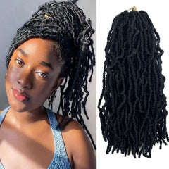 Paraglame Short Faux Locs 14inch close-up showing lightweight, natural daily-wear look.