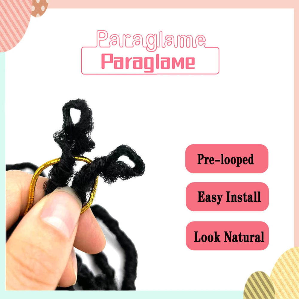 Paraglame Short Faux Locs 14inch lightweight design for comfortable all-day wear.