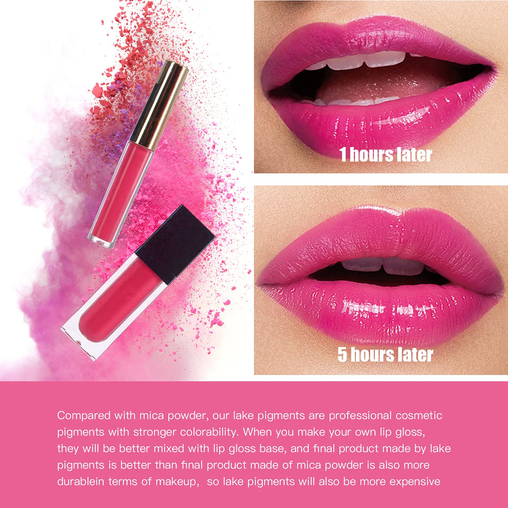 PARAMISS lip gloss pigment collection demonstration shows vibrant, customizable lip colors.
