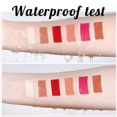 PARAMISS lip pigment mixing application shows effortless color blending with gloss bases.