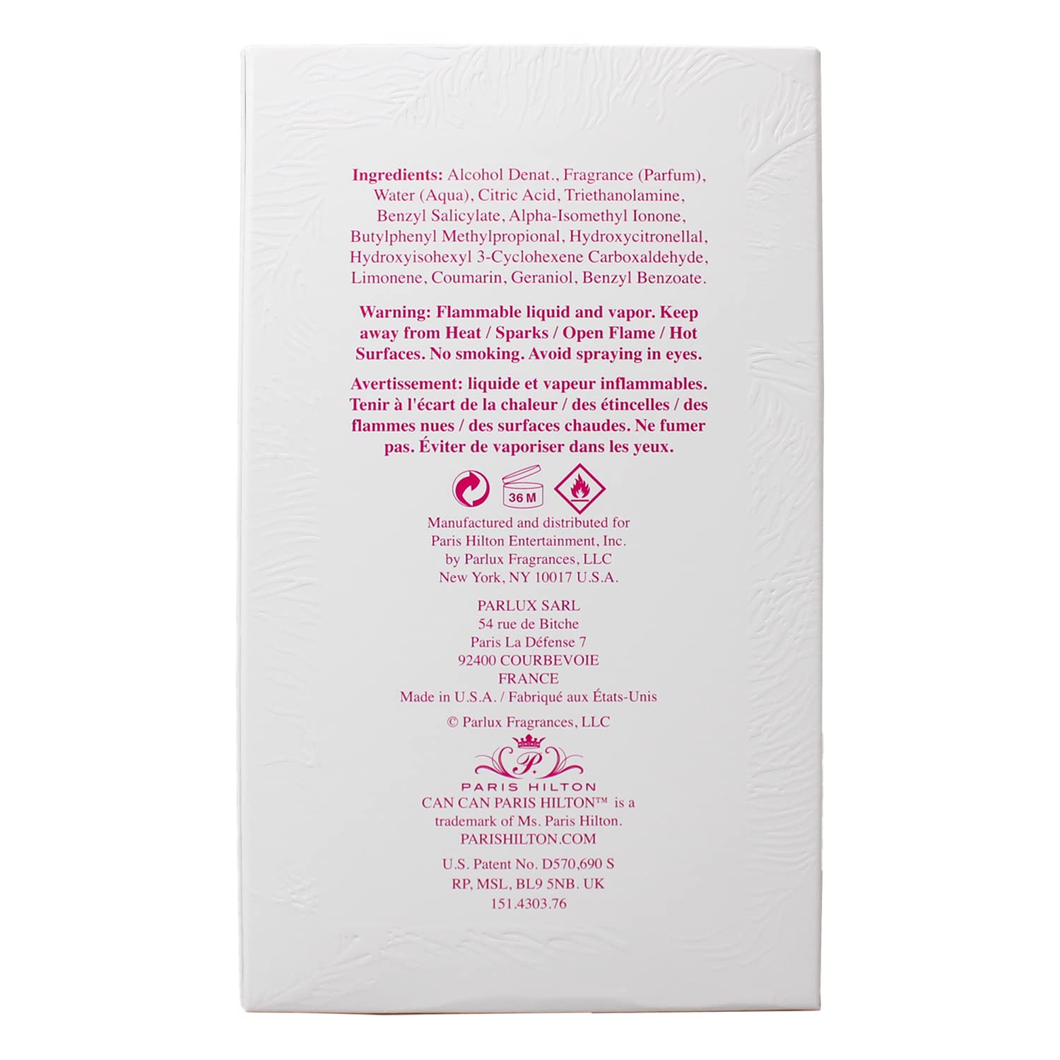 Paris Hilton Can Can bottle closeup highlighting premium design and appeal