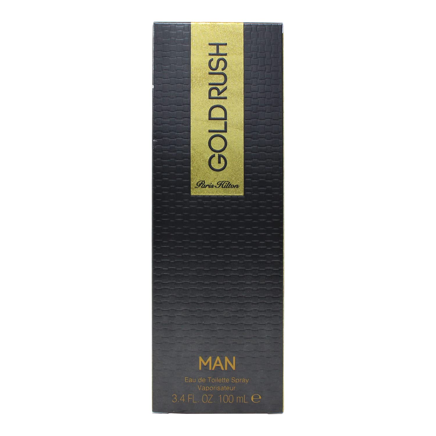 Paris Hilton Gold Rush Man bottle for office-ready daily wear versatility.