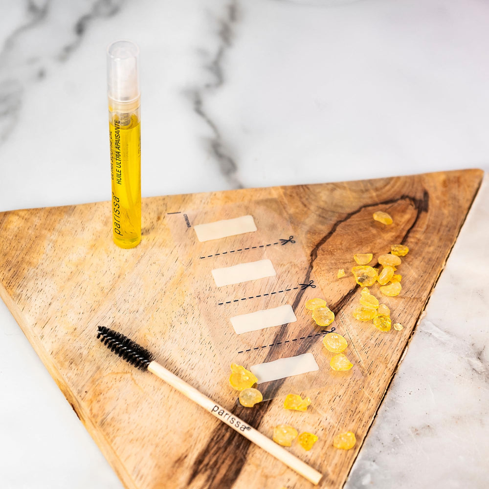 Parissa biodegradable strips highlight eco-friendly, sustainable beauty routine.