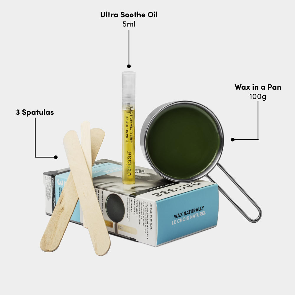Parissa Face Lip Hard Wax Kit wax pot shown for controlled hair removal