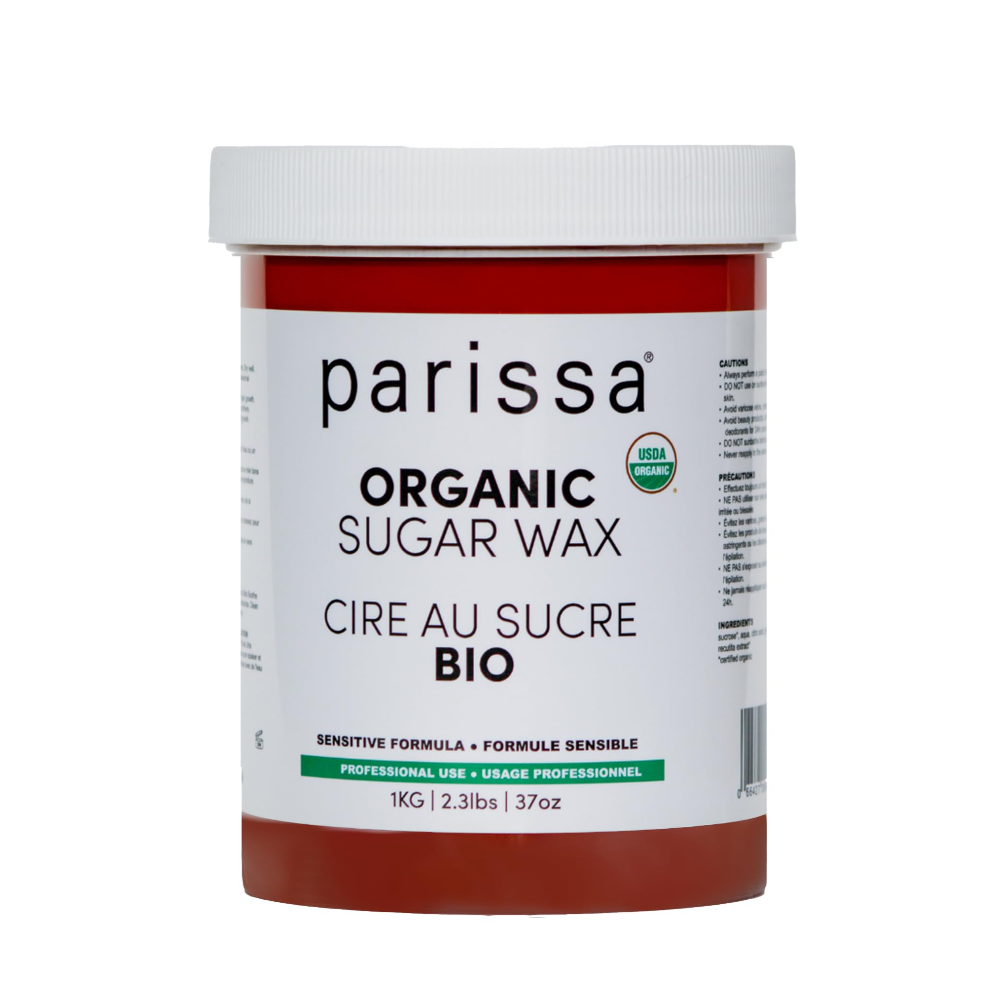 Parissa Organic Body Sugar Wax bottle for salon-quality at-home waxing