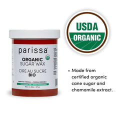Parissa Organic Body Sugar Wax pro-size packaging designed for salons to serve clients efficiently