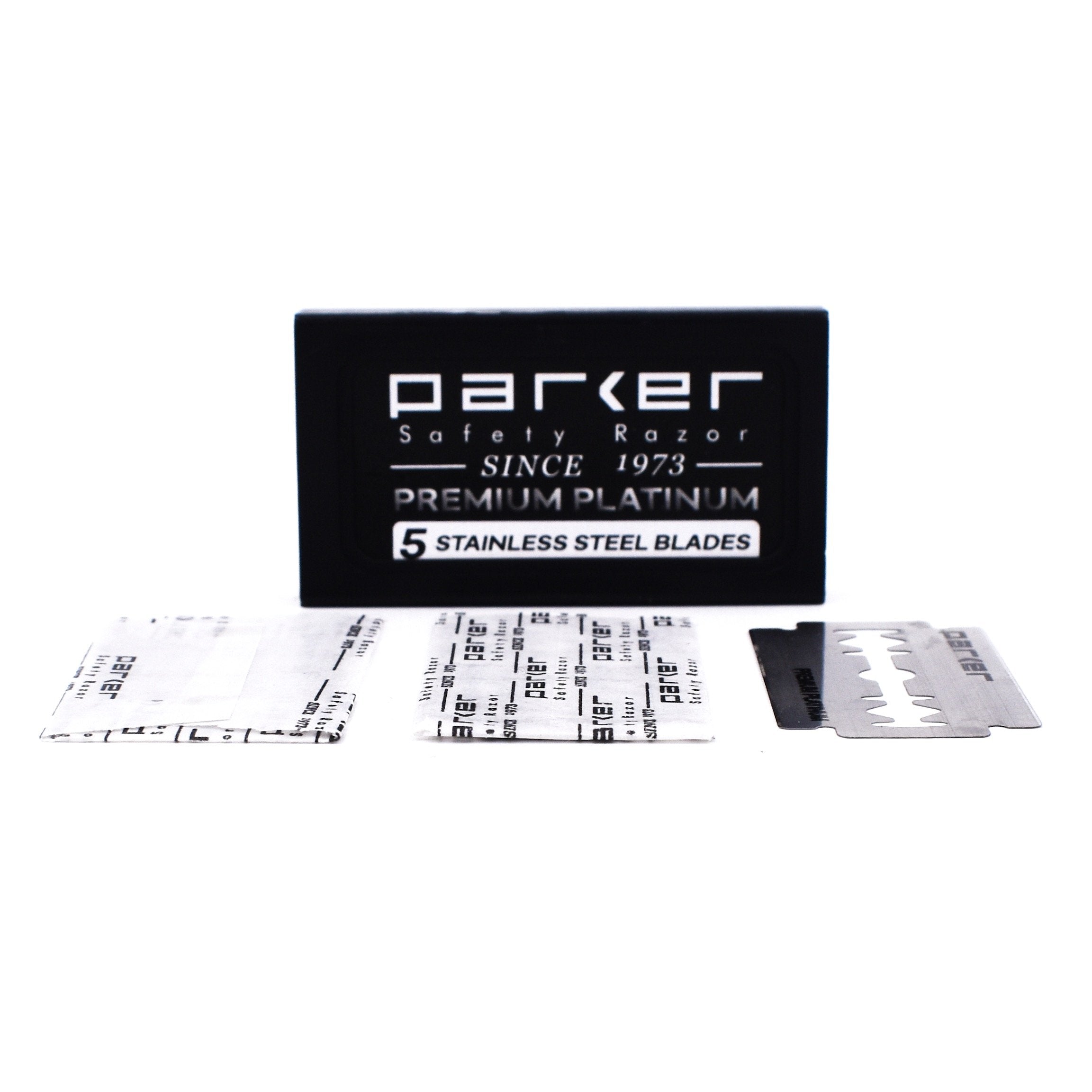 Parker blades universal compatibility demonstrates fit for all standard double edge razors.