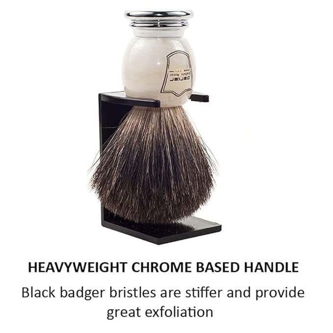 Parker resin brush stand included for efficient drying and storage.