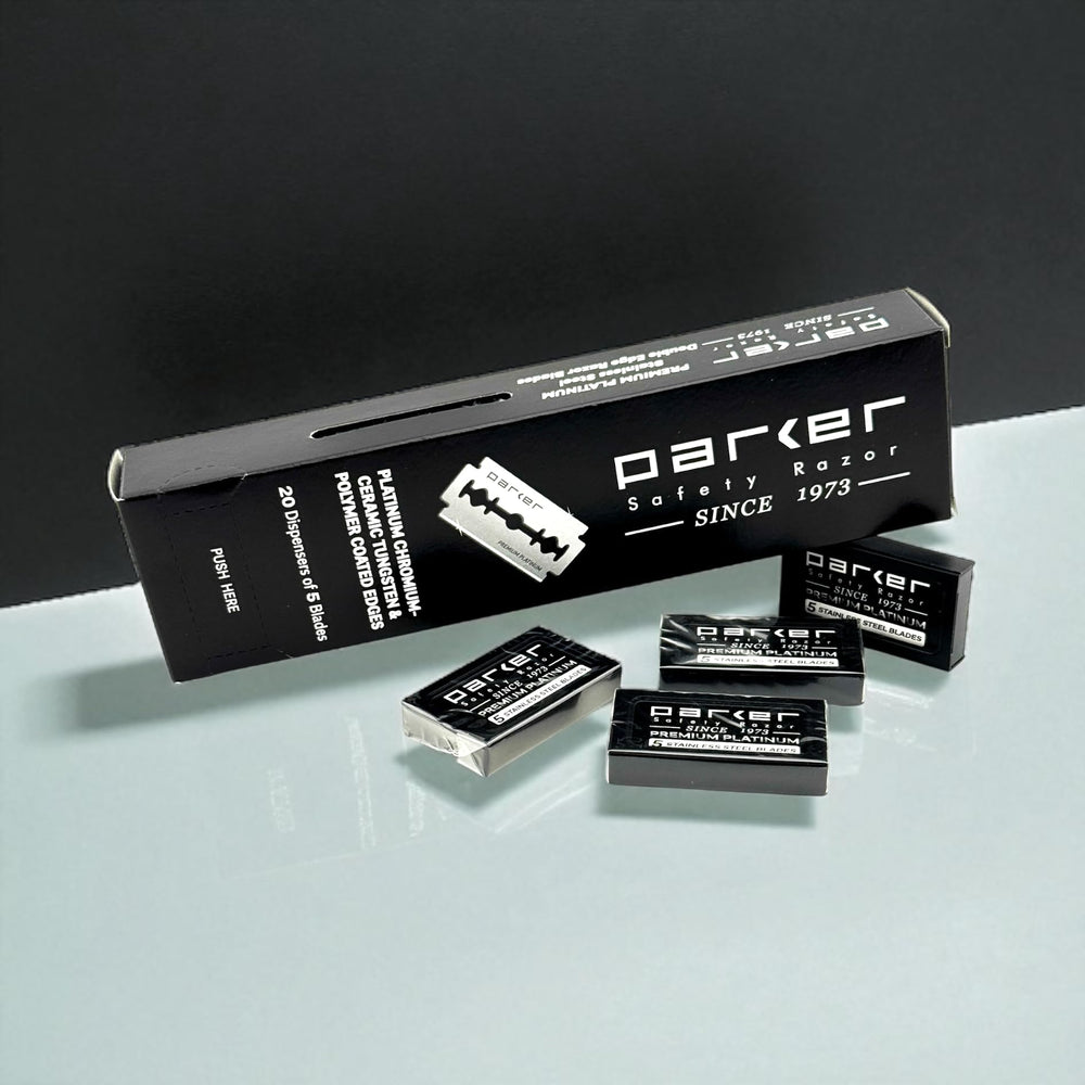 Parker safety razor blades ideal for home or travel use.