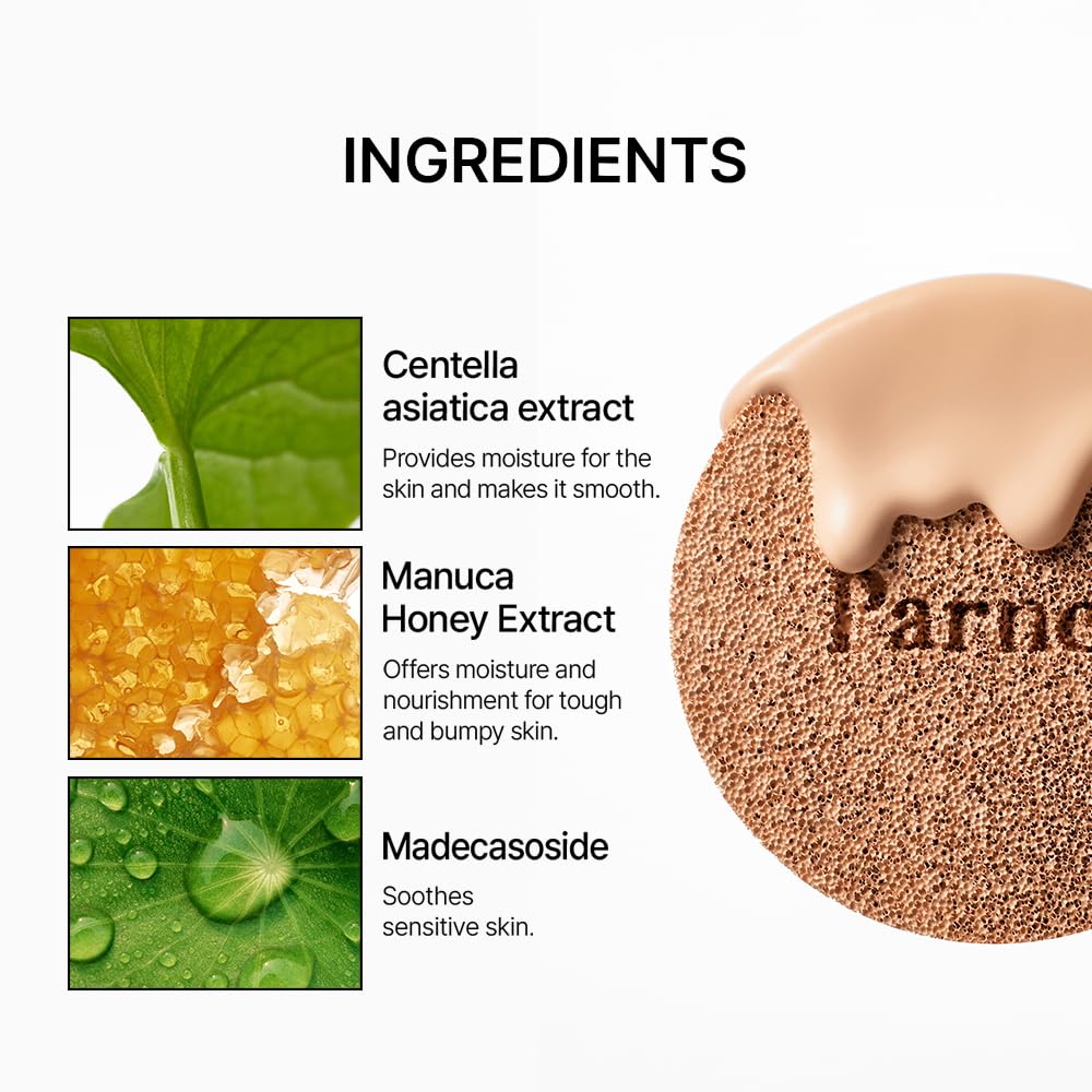 Parnell Cicamanu Serum Cushion glow finish visible on skin.