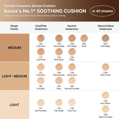 Parnell Cicamanu Serum Cushion on skin shows dewy glow and breathable wear.
