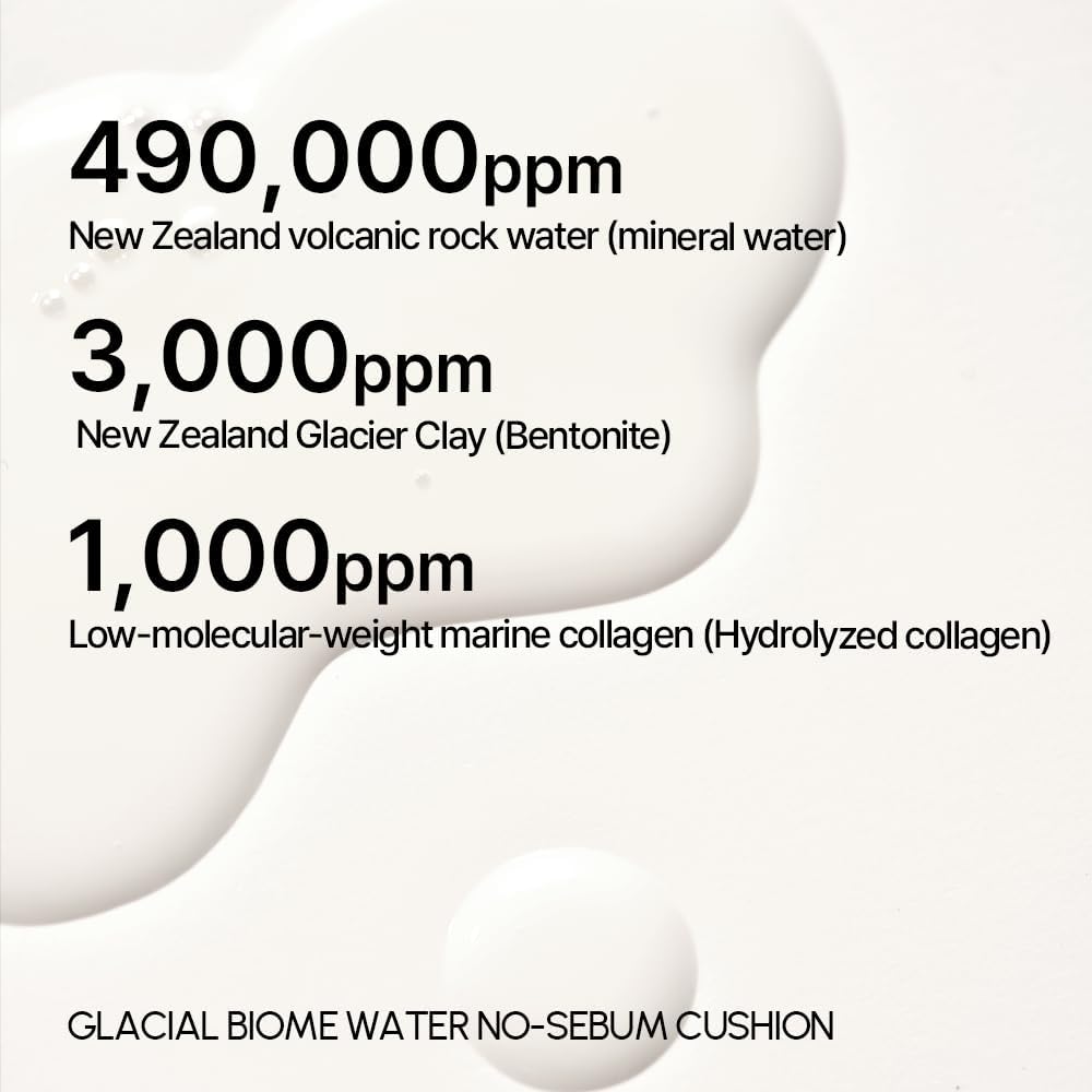 Parnell Glacial Biome Water No-Sebum Cushion easy touch-up for busy days.