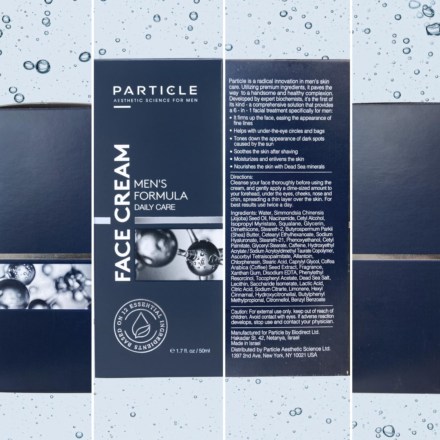 Particle Face Cream travel-size bottle for on-the-go care