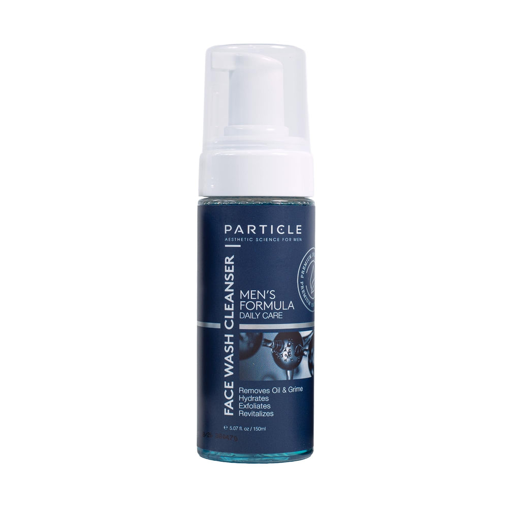 Particle Mens Face Wash foaming texture offers a light, refreshing daily cleanse.