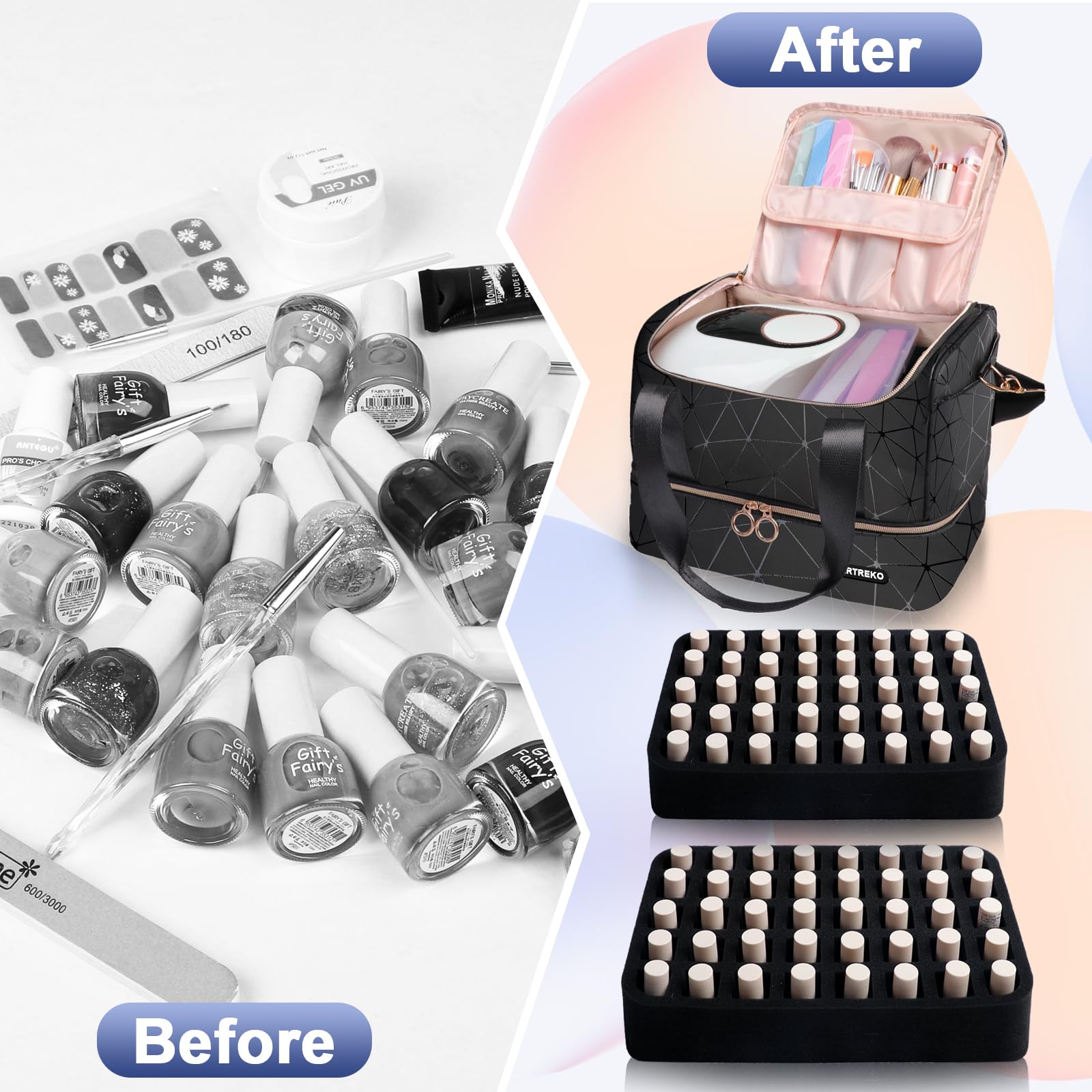 Partreko side mesh pocket stores tools and accessories.