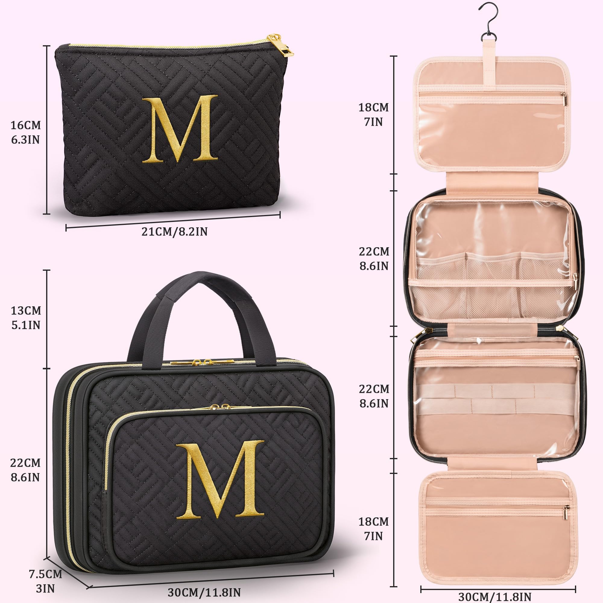 Partylamb spacious storage compartments help keep cosmetics organized