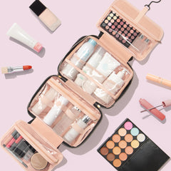 Partylamb large capacity toiletry bag keeps everything organized on trips.
