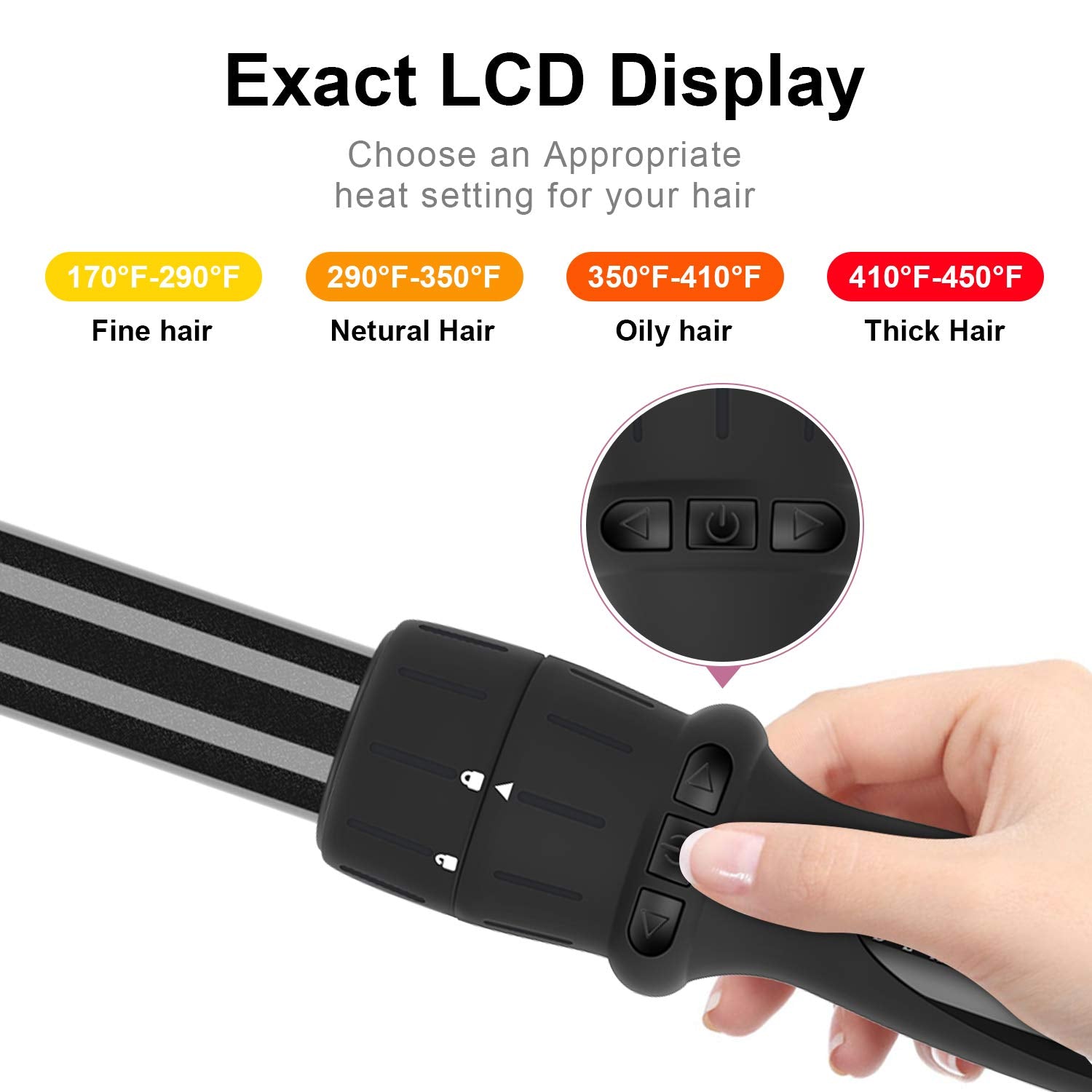 PARWIN PRO BEAUTY curling wand 25mm barrel for soft, voluminous waves