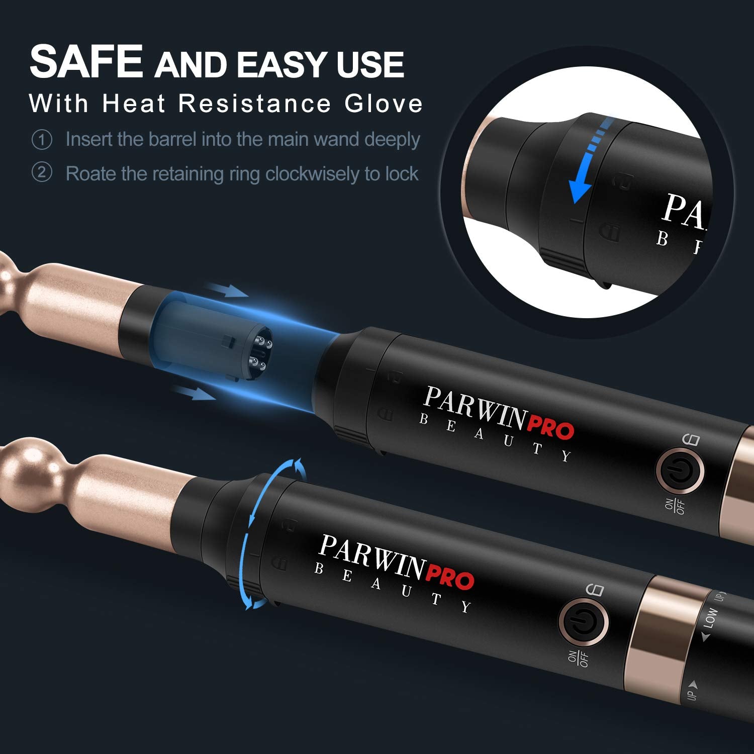 PARWIN PRO BEAUTY 360° swivel cord allows comfortable operation
