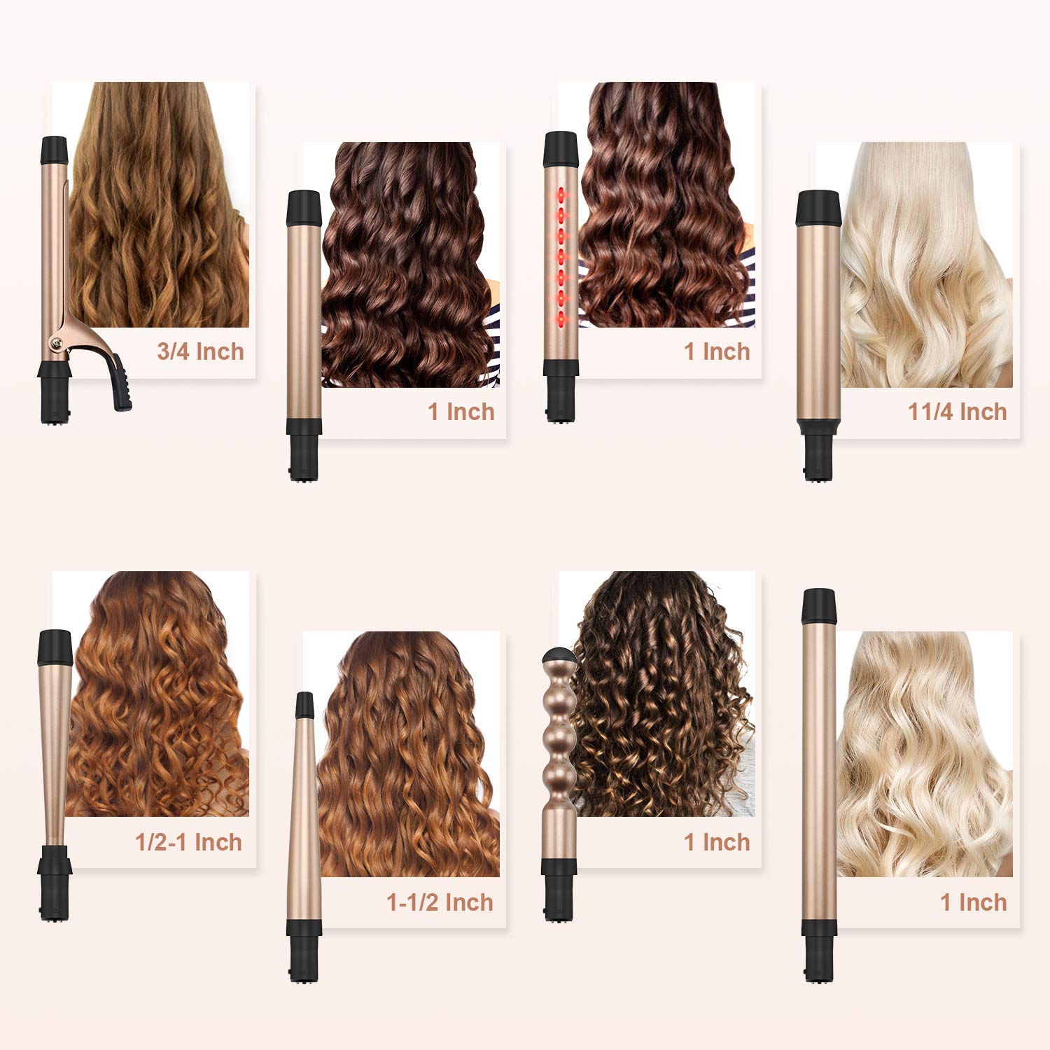 PARWIN PRO BEAUTY extended long wand helps curl long hair in one pass