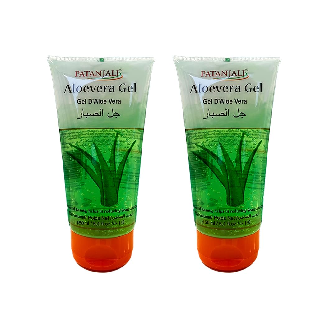 Patanjali Aloe Vera Gel 150ml pack-2 front view for daily moisturizing
