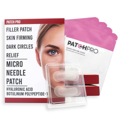 PATCH PRO Micro Eye Patch with 0.25mm microneedles for refreshed under-eye skin.