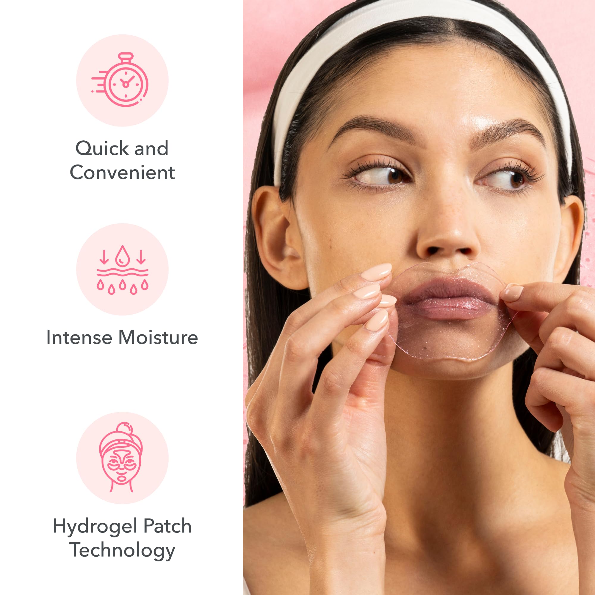 Patchology-5-count-packaging shows travel-friendly, mess-free lip hydration routine.
