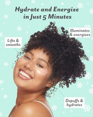 Patchology caffeine-collagen patch image highlighting energizing look via active ingredients.