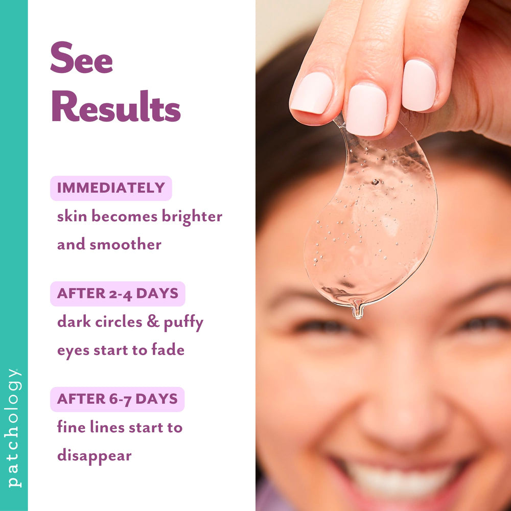 Patchology Cruelty-free and paraben-free label signals clean skincare credentials.