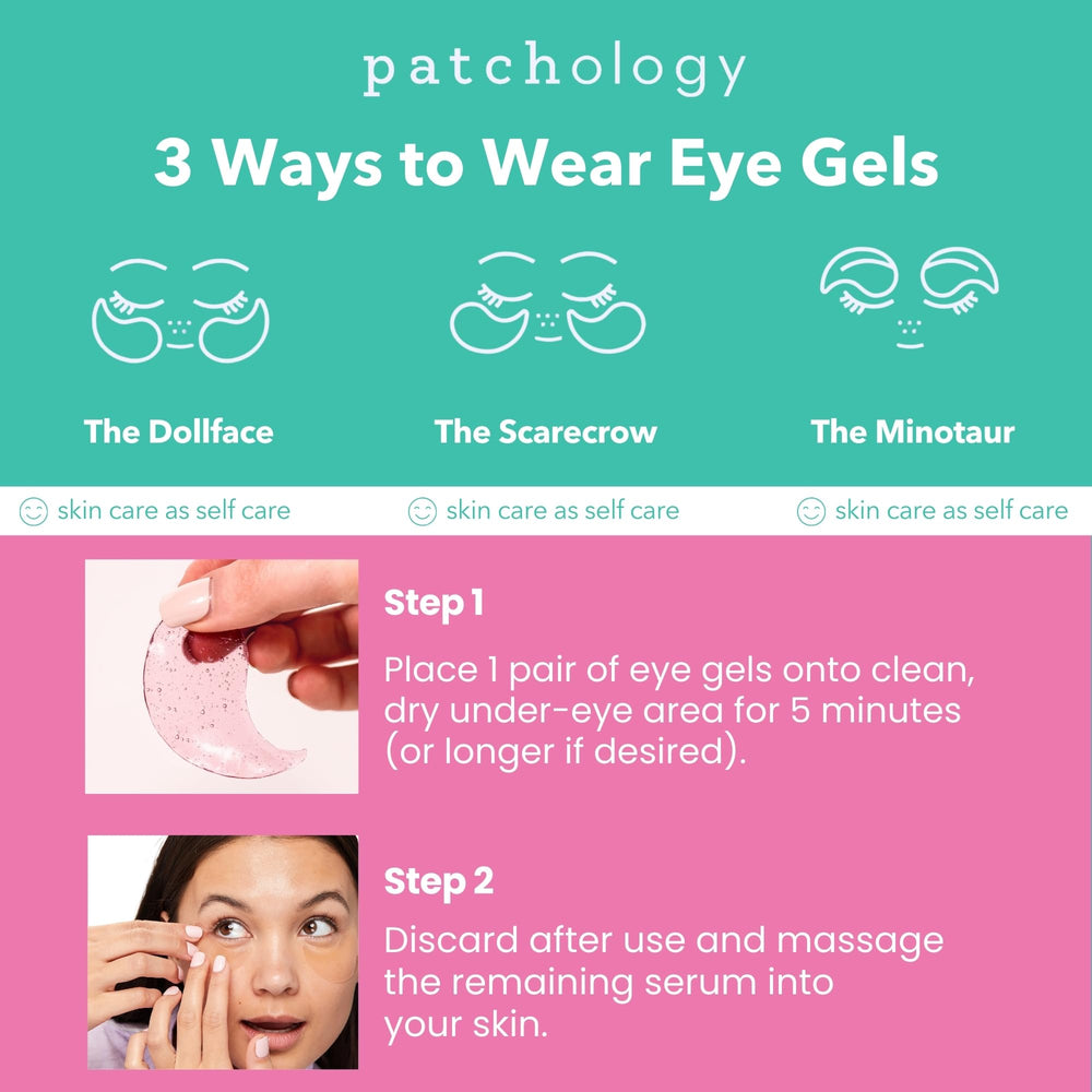 Five-minute glow ritual with Patchology under-eye patches.