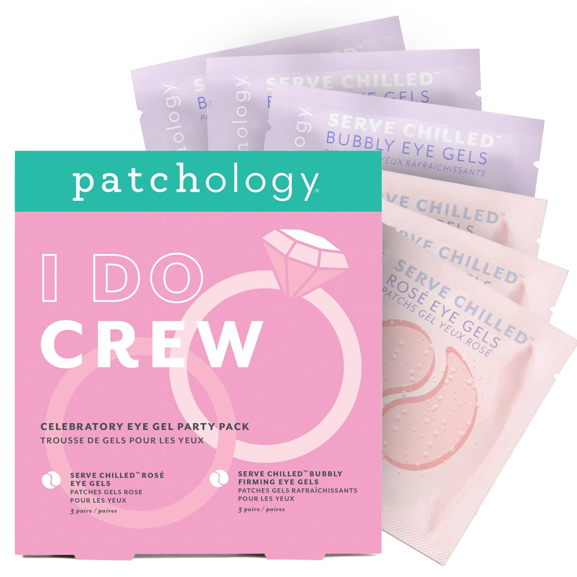 Patchology packaging for Rosé & Bubbly eye patches, ideal for gifting.
