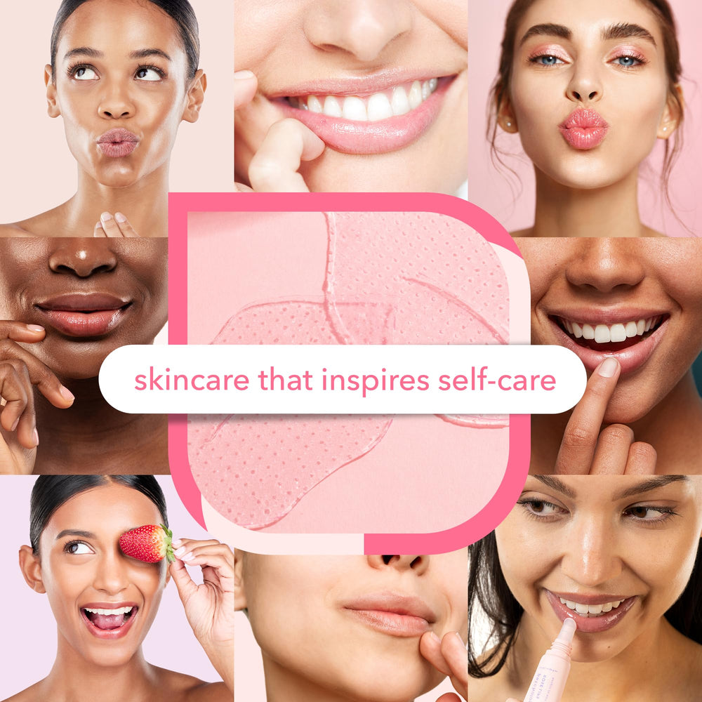 Patchology Rosé Lip Sleeping Mask glow on lips after overnight use.