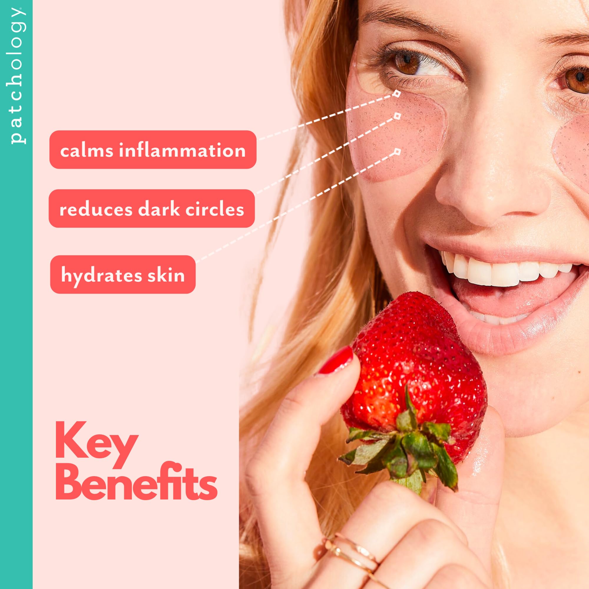 Patchology Serve Chilled Rosé Eye Gels hyaluronic acid swatch demonstrates moisture boost