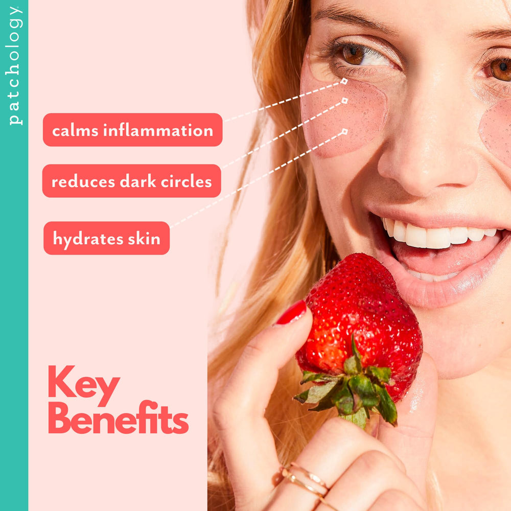 Patchology Serve Chilled Rosé Eye Gels hyaluronic acid swatch demonstrates moisture boost