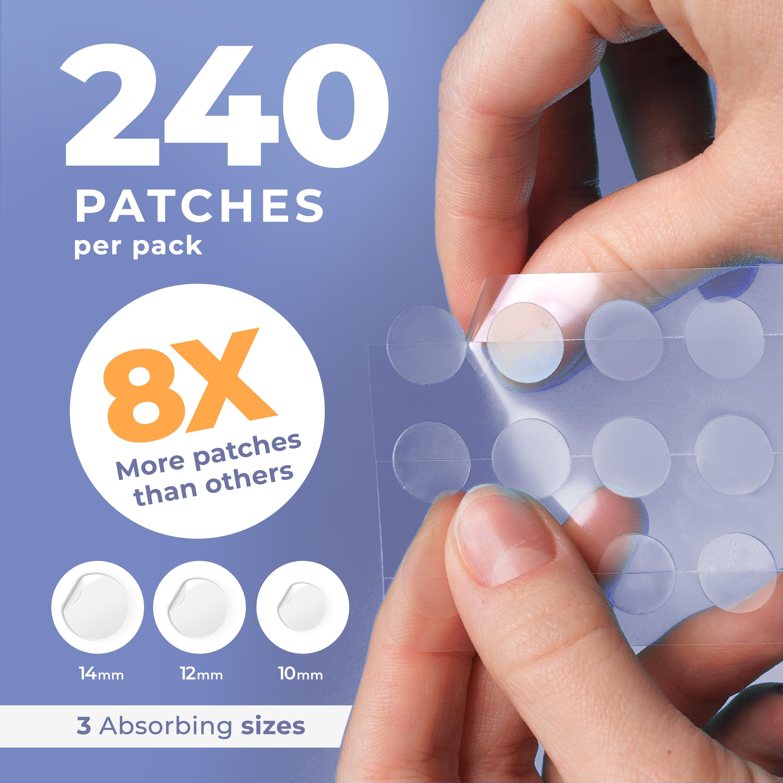 PatchRx face and body patch sizes for precise coverage